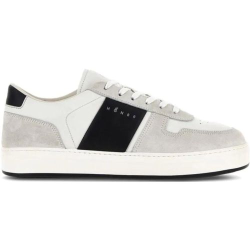 Low-Top Sneaker - White/Black Calf Leather Sneakers - Gr. 10 - in - für Damen - Hogan - Modalova