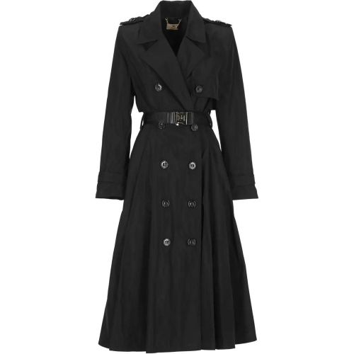 Black Long-Sleeve Raincoat - Größe 40 - Elisabetta Franchi - Modalova