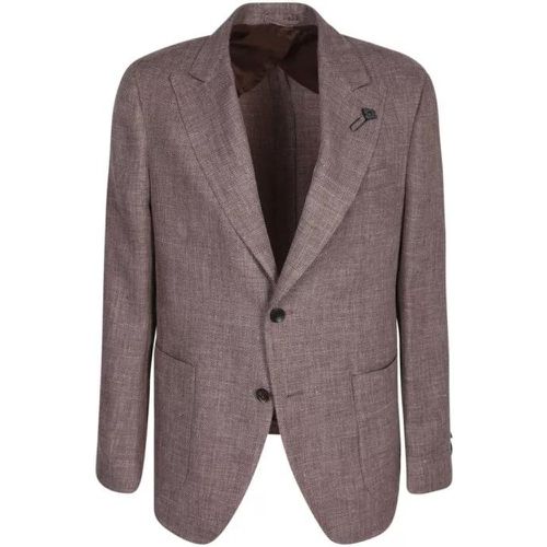 Linen And Wool Jacket - Größe 46 - brown - Lardini - Modalova