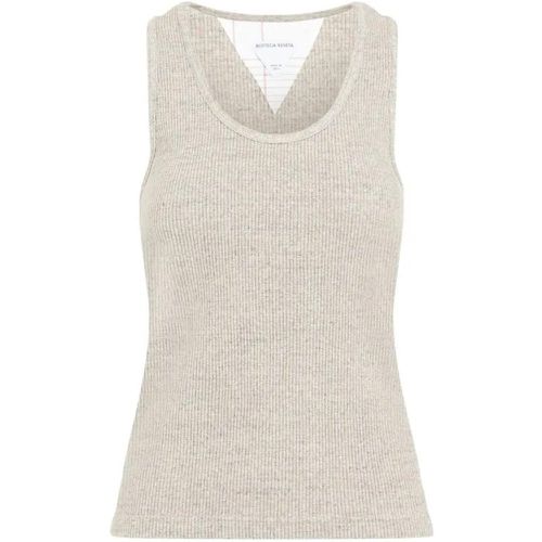 Light Beige Melange Cotton Tank Top - Größe XS - Bottega Veneta - Modalova