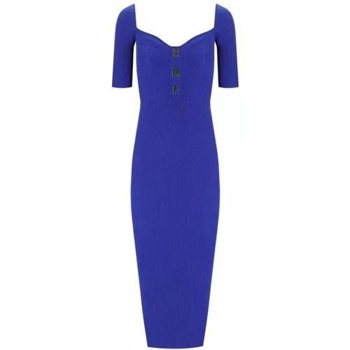 Indigo Blue Knitted Midi Dress - Größe 42 - blue - Elisabetta Franchi - Modalova