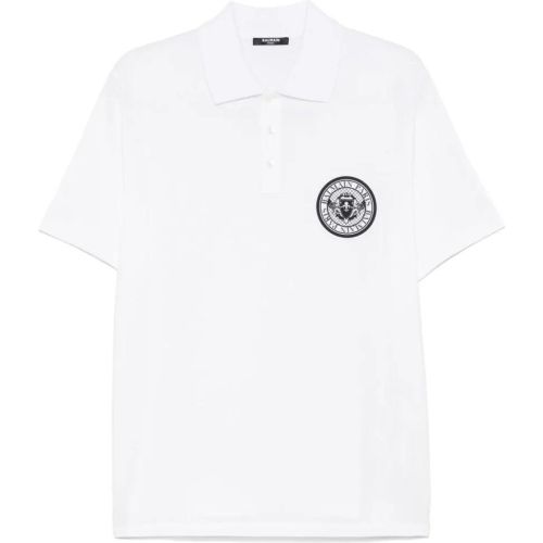 Classic Short-Sleeved Polo Shirt - Größe L - Balmain - Modalova