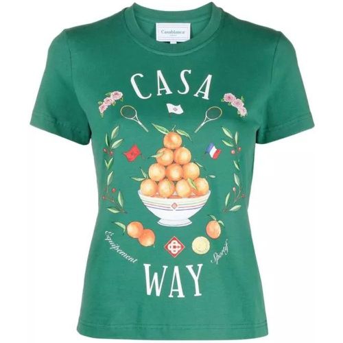 T -Shirt House Way Green - Größe M - green - Casablanca - Modalova