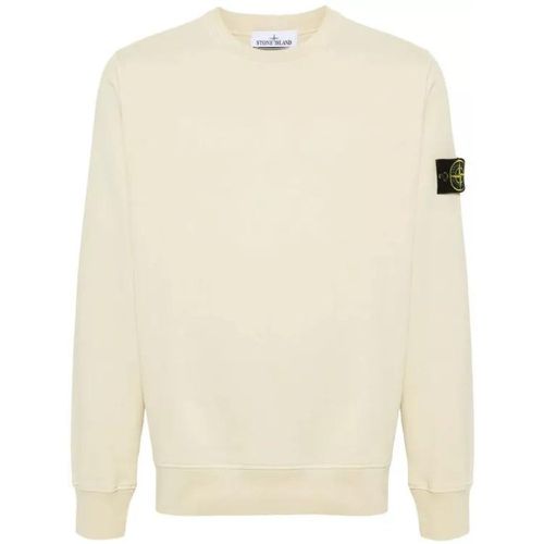 Beige Fleece Cotton Sweatshirt - Größe M - Stone Island - Modalova