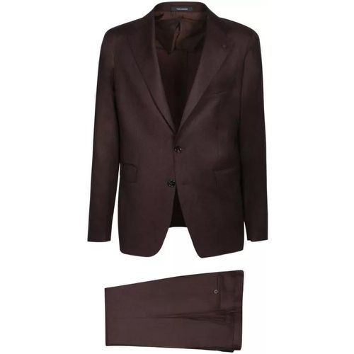 Single-Breasted Brown Suit - Größe 46 - brown - Tagliatore - Modalova