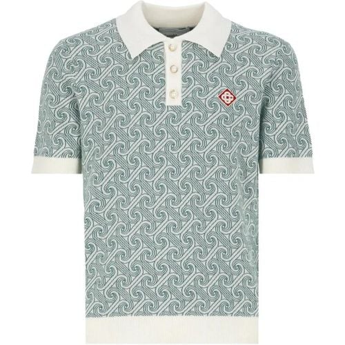 Column Jacquard Monogram Polo Shirt - Größe M - Casablanca - Modalova