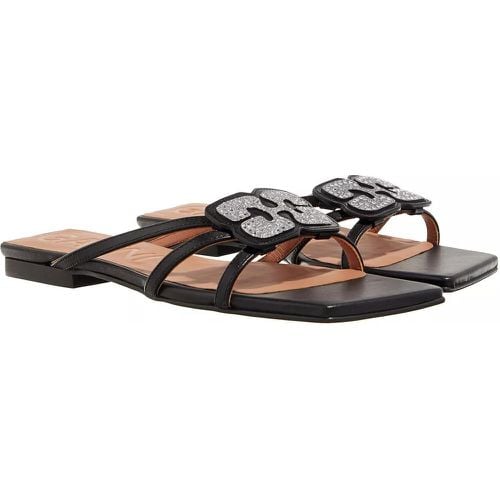 Sandalen & Sandaletten - Butterfly Strass Flat Sandal - Gr. 36 (EU) - in - für Damen - Ganni - Modalova