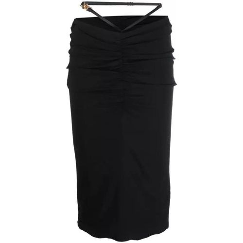 Medusa Georgette Midi Skirt - Größe 42 - black - Versace - Modalova