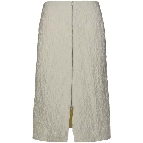 White Cotton Blend Skirt - Größe 34 - white - Jil Sander - Modalova