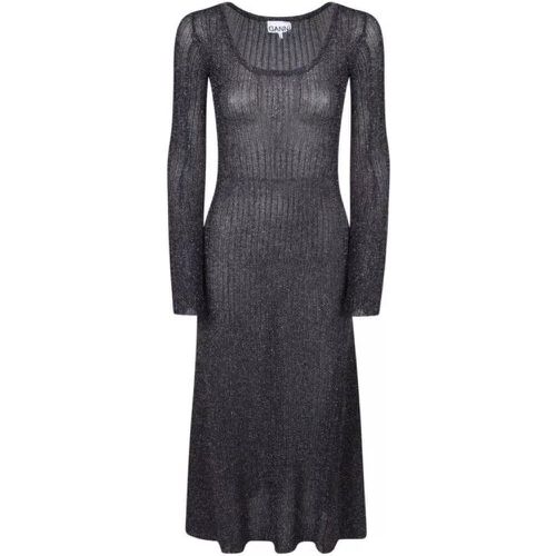 Sparkle Black Dress - Größe L - black - Ganni - Modalova