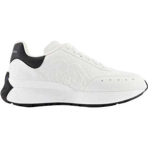 Low-Top Sneaker - Sprint Runner Sneakers - Leather - White/Black - Gr. 35 (EU) - in - für Damen - alexander mcqueen - Modalova