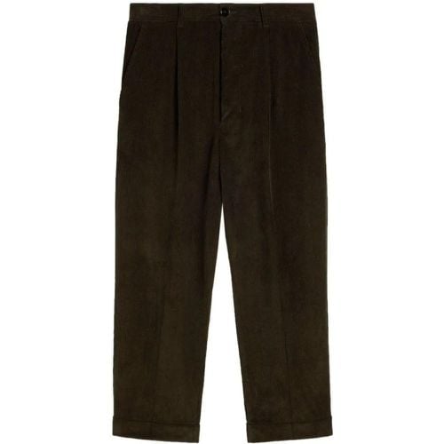 Carrot Cotton Cropped Trousers - Größe L - braun - AMI Paris - Modalova