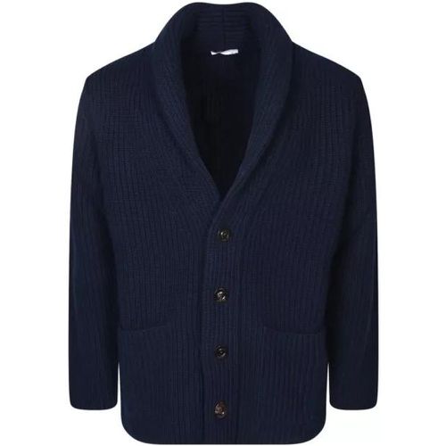 Blue Wool Cardigan - Größe L - blue - Boglioli - Modalova
