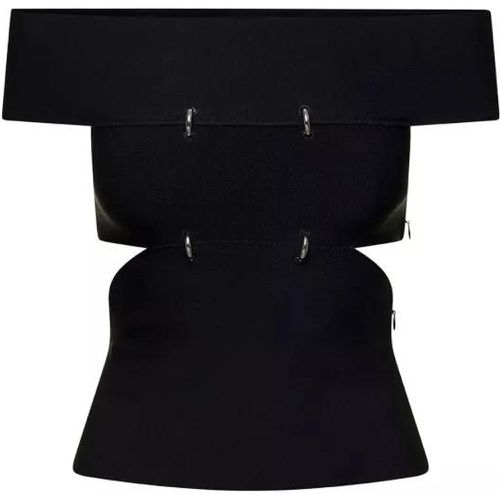 Black Off-The-Shoulders Top With Cut-Out And Metal - Größe L - black - alexander mcqueen - Modalova