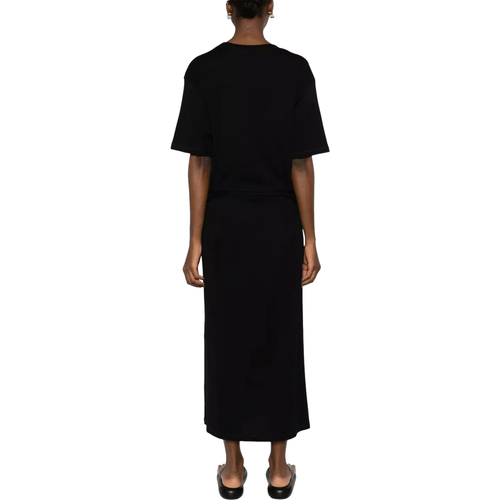 Geripptes Kleid mit Schnürung - Größe M - black - Lemaire - Modalova
