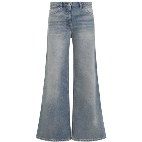 Vintage Denim Blue Cotton Hammer Denim Baggy Pants - Größe 27 - Courrèges - Modalova