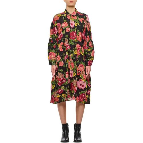 Flower Pattern Printed Shirt Dress - Größe S - Junya Watanabe - Modalova