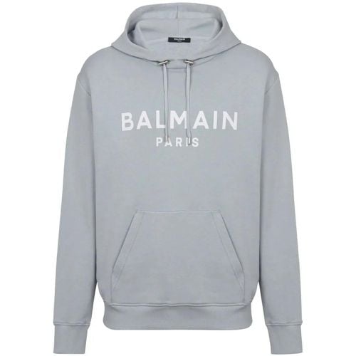 Logo-Print Cotton Hoodie - Größe XL - Balmain - Modalova