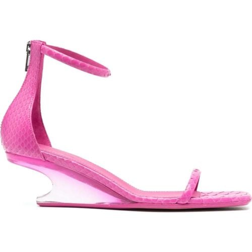 Sandalen - Sandali Hot Pink Fuchsia/clear Python Sandals Cant - Gr. 37,5 (EU) - in - für Damen - Rick Owens - Modalova