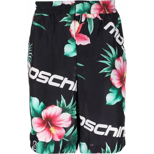 Floral Print Silk Shorts - Größe 46 - Moschino - Modalova