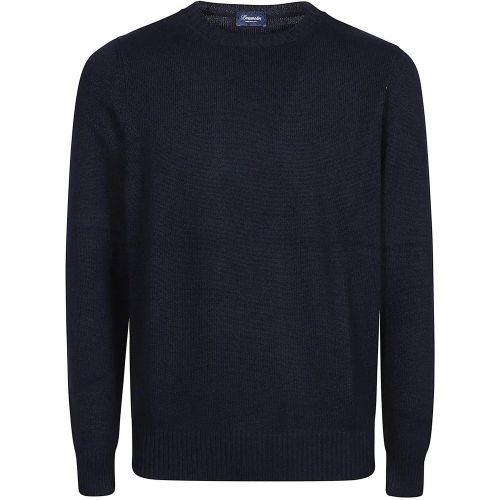 Round Neck Sweater Blue - Größe 48 - Drumohr - Modalova