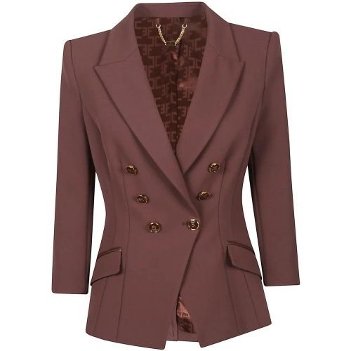 Essential Jacket Brown - Größe 40 - Elisabetta Franchi - Modalova