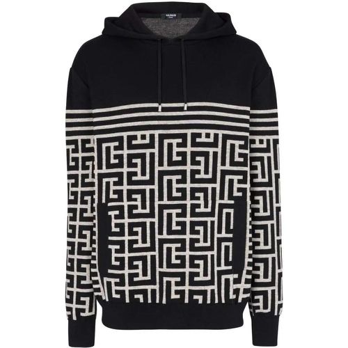 Pb Monogram Knitted Hoodie - Größe L - Balmain - Modalova