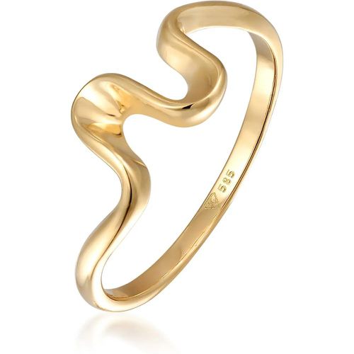 Ringe - Ring Wellen Wave Strand Maritim 585 Gelbgold - Gr. 56 MM - in - für Damen - Elli - Modalova