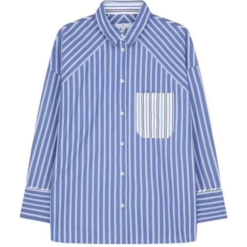 Chemise coton oversize Ray�e Bleu Blanc poche W2 - Größe IT 36 - Paul Smith - Modalova