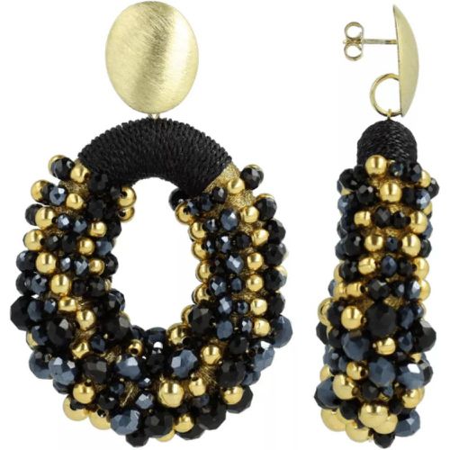 Ohrringe - CE GB Combi Oval M Irregular Stones with Beads - Gr. unisize - in Mehrfarbig - für Damen - LOTT.gioielli - Modalova