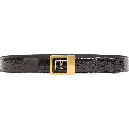 Gürtel - La 66 Crocodile Leather Belt - Gr. 75 - in - für Damen - Saint Laurent - Modalova