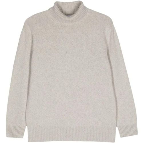 Grey Cashmere Turtleneck Sweater - Größe 40 - Malo - Modalova