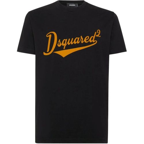 Black Cotton T-Shirt - Größe L - Dsquared2 - Modalova