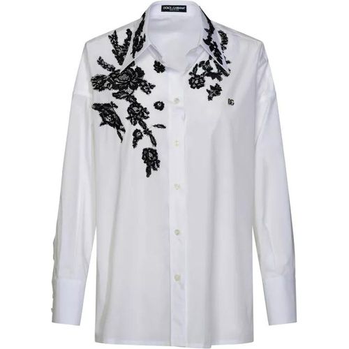 White Cotton Shirt - Größe 40 - white - Dolce&Gabbana - Modalova