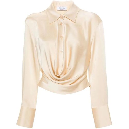 Beige Satin Creep Shirts - Größe 38 - Blumarine - Modalova