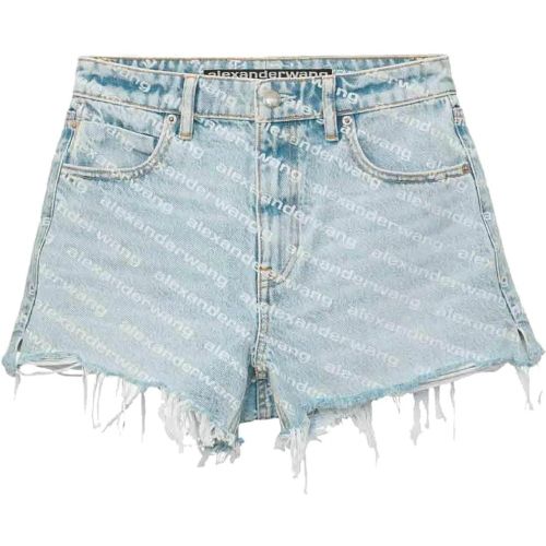 High Rise Denim Shorts - Größe 24 - alexander wang - Modalova