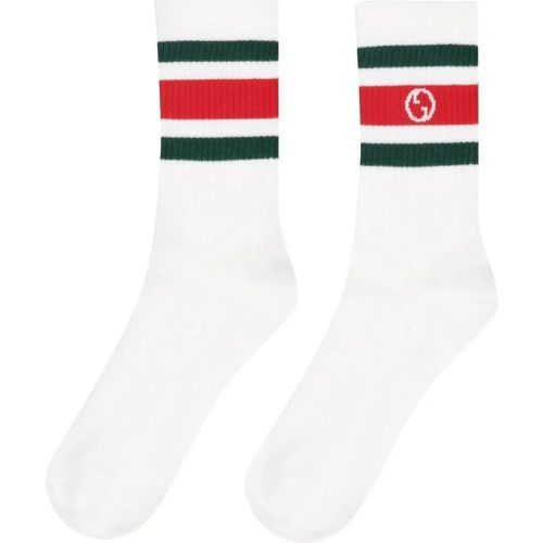 Round Interlocking G Logo Socks - Größe L - Gucci - Modalova