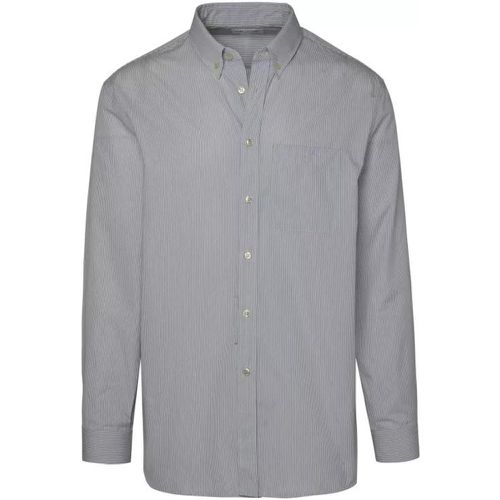 Cassandre Two-Tone Shirt - Größe 38 - gray - Saint Laurent - Modalova