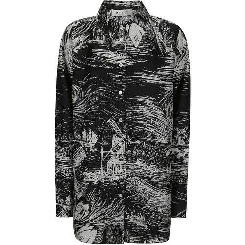 Printed Silk Button-Up Shirt - Größe 36 - Róhe - Modalova