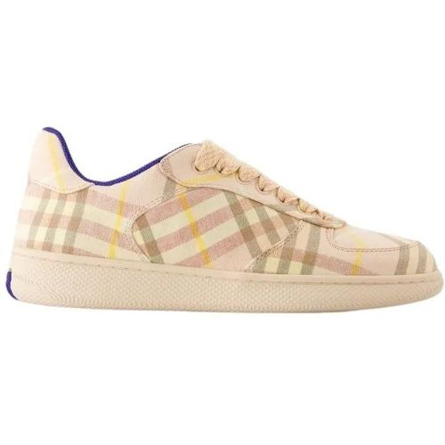 Low-Top Sneaker - Terrace Chk Sneakers - Linen - Gr. 35 (EU) - in Rosa - für Damen - Burberry - Modalova