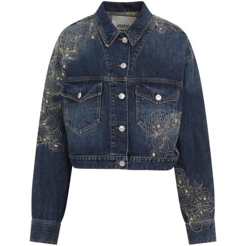 Isleya Denim Blue Cotton Jacket - Größe 38 - Isabel marant - Modalova