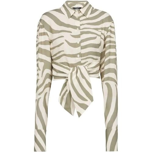 Animal-Print Tie-Waist Shirt - Größe 38 - Balmain - Modalova