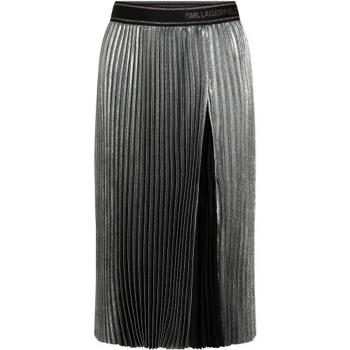 FALTENROCK IN METALLIC-OPTIK - Größe 38 - Karl Lagerfeld - Modalova