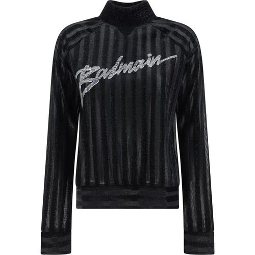 High-Neck Logo Sweater - Größe 40 - Balmain - Modalova