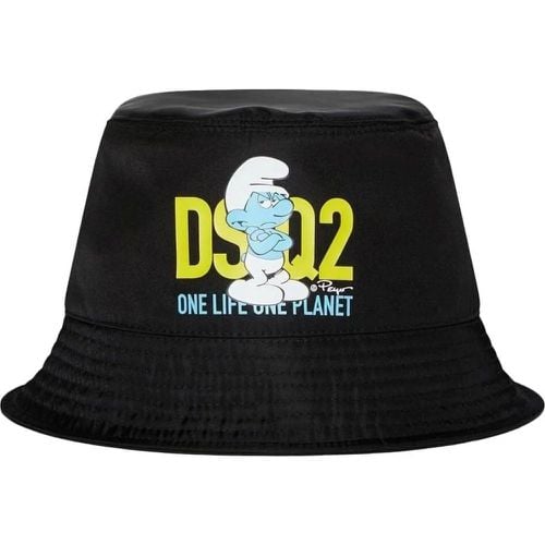 Caps & Mützen - Grouchy Smurfs Logo Bucket Hat - Gr. M - in - für Damen - Dsquared2 - Modalova