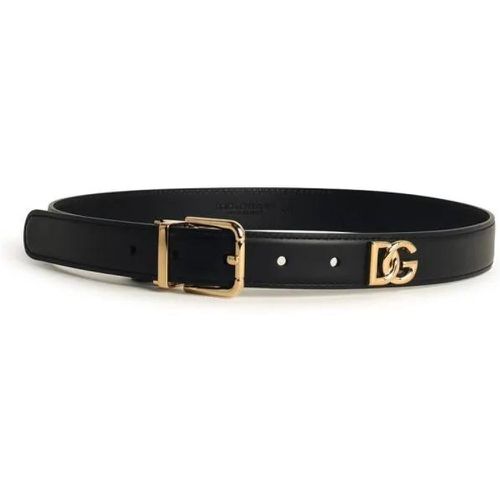 Gürtel - Black Leather Belt - Gr. 70 - in - für Damen - Dolce&Gabbana - Modalova