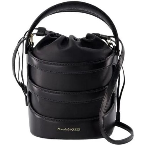 Beuteltasche - Rise Bag - Leather - Black - Gr. unisize - in - für Damen - alexander mcqueen - Modalova