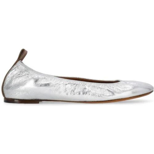 Silver Leather Ballet Shoes - Lanvin - Modalova