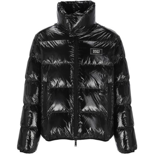 Quilted Down Jacket With Logo - Größe 50 - Dsquared2 - Modalova