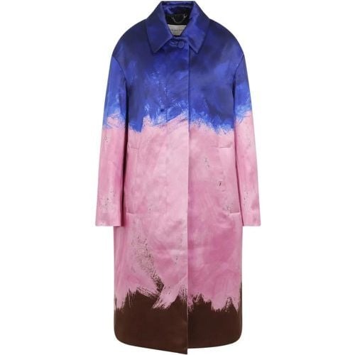 Ranks Blue Cotton-Silk Coat - Größe S - Dries Van Noten - Modalova